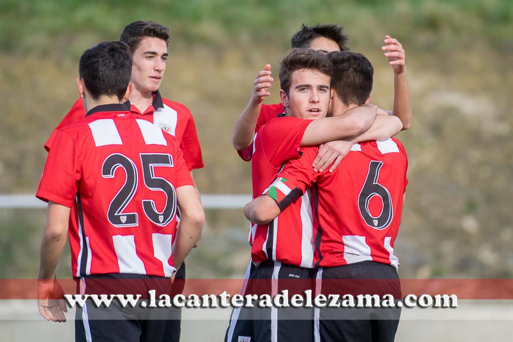 Celebración de un gol en Lezama esta temporada| Foto: Unai Zabaleta