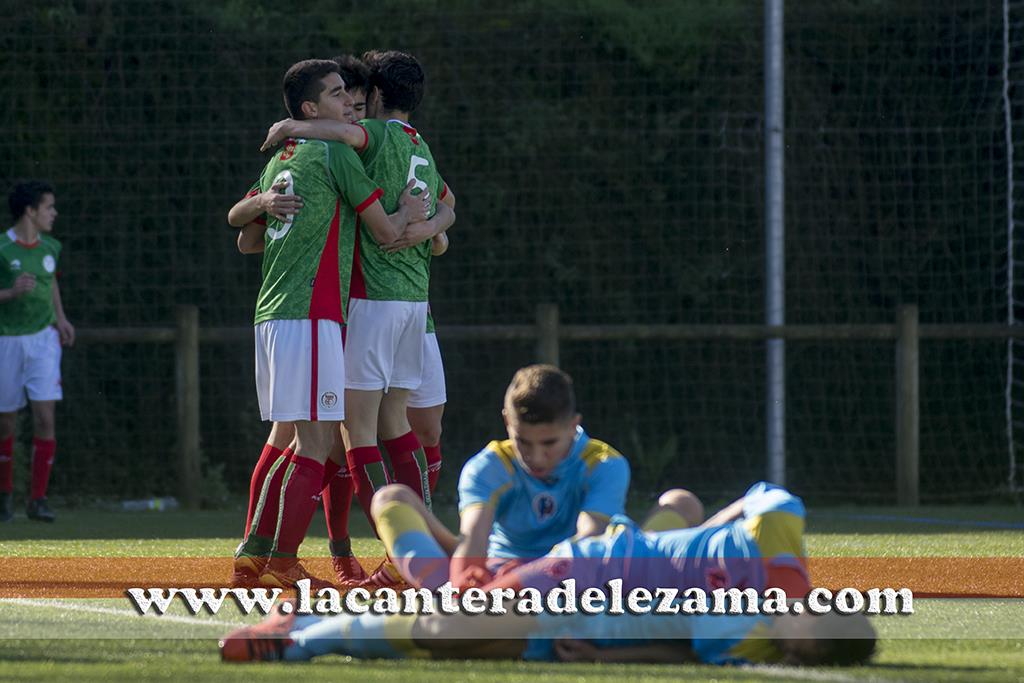 La sub16 celebra uno de los goles | Foto: Unai Zabaleta