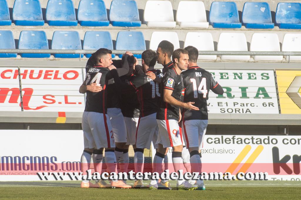 Celebración de un gol esta temporada | Foto: Unai Zabaleta