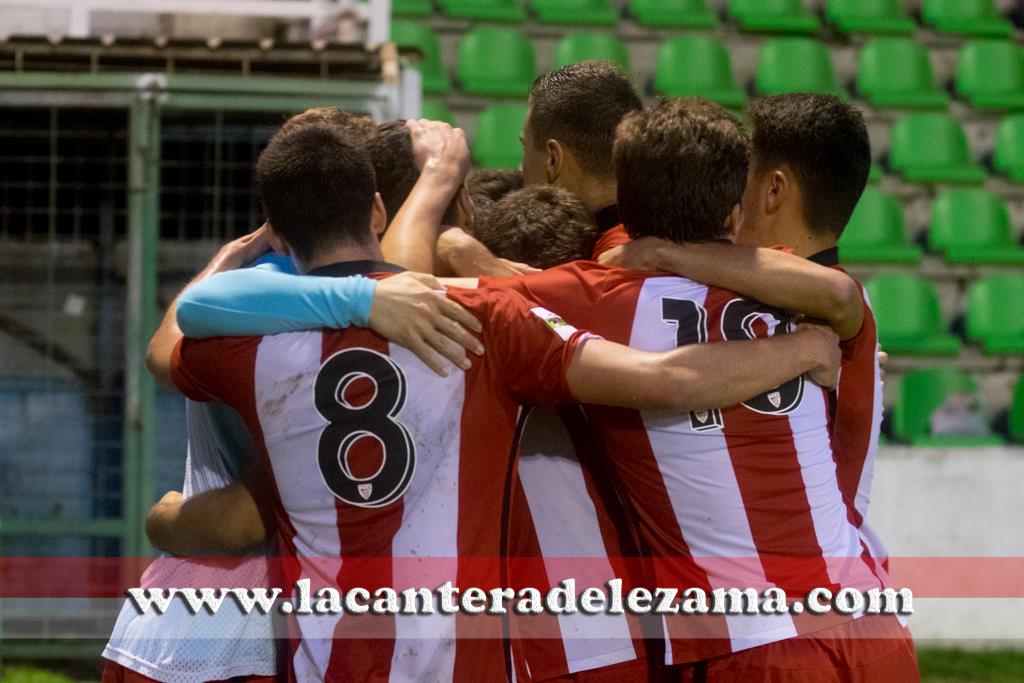 Celebración de un gol en Las Llanas | Foto: Unai Zabaleta