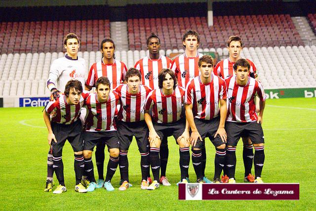 Kepa, Laporte y Williams con el Athletic sub´19 en 2012 | Foto: Unai Zabaleta