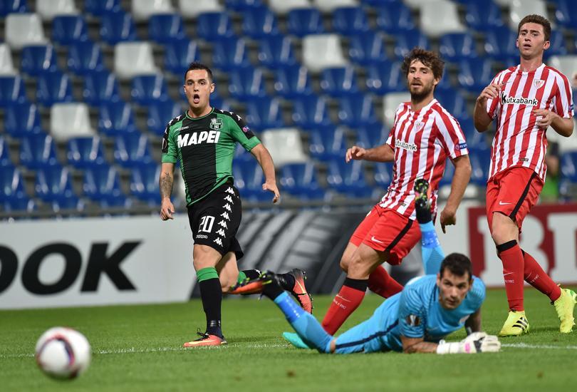 Yeray y Laporte ante el Sassuolo | Foto: Giuseppe Bellini (Getty)