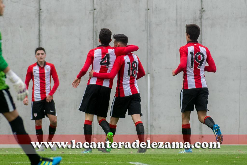 El Athletic Juvenil A celebra un gol esta temporada | Foto: Unai Zabaleta