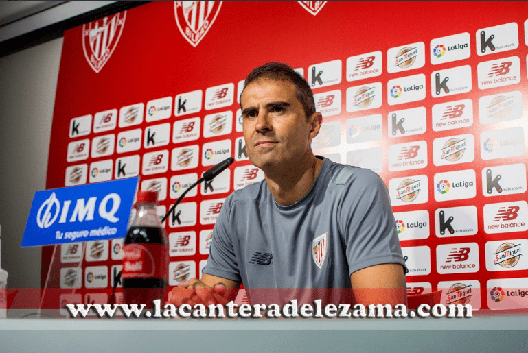 Gaizka Garitano en sala de prensa | Foto: Unai Zabaleta