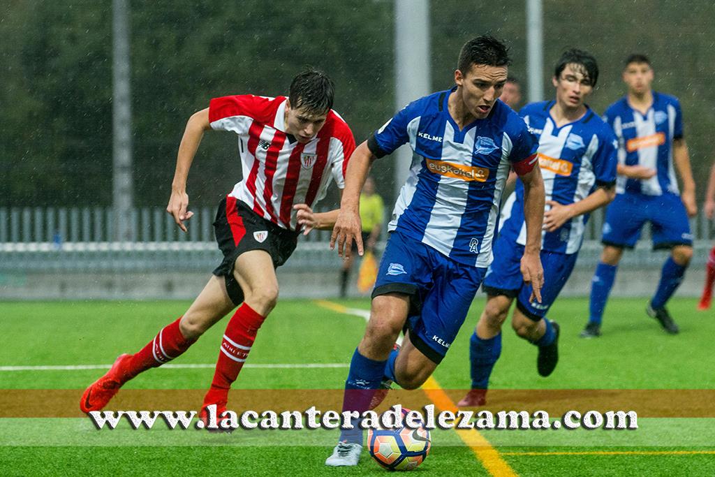 Duelo juvenil entre Athletic B y Alaves B esta pasada semana | Foto: Unai Zabaleta